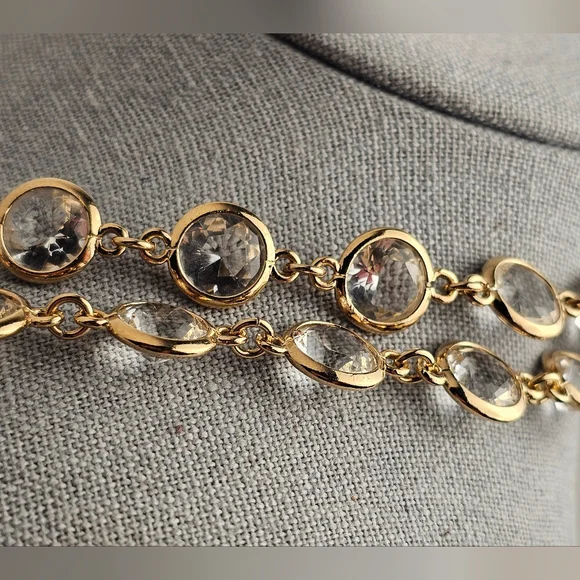 [ANN TAYLOR] Gold & Crystal Multi Layer Necklace NWT